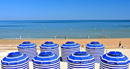 Cabourg beach in France