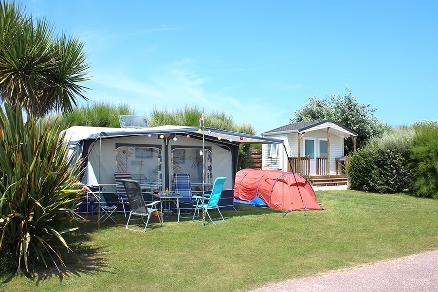 emplacement camping sanitaire privé normandie promotie camping Normandië